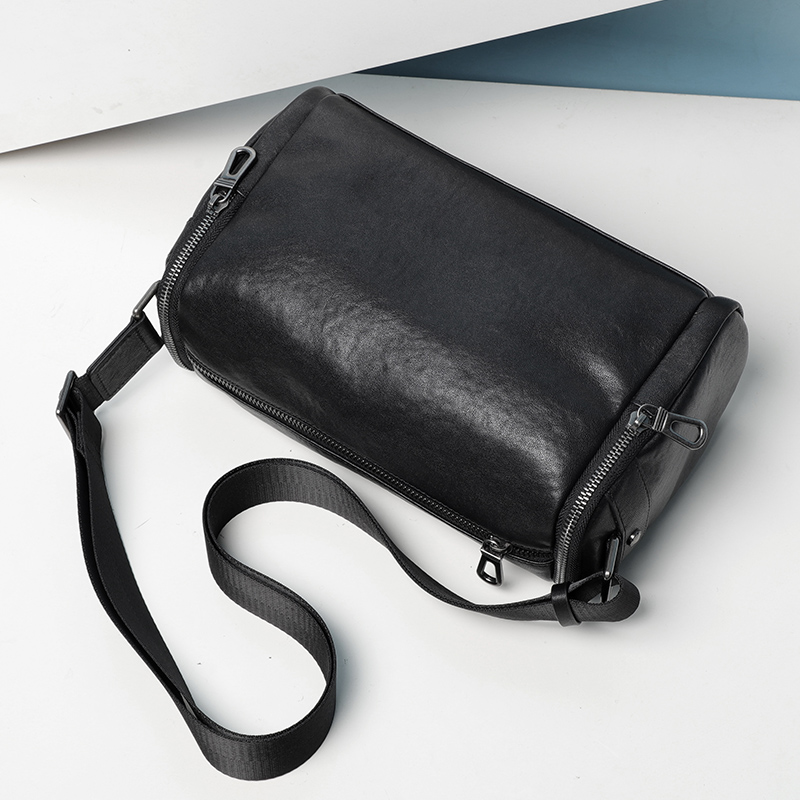 Luxury Bags England - 100% Oryginalna Skórzana Torba Męska Okrągła