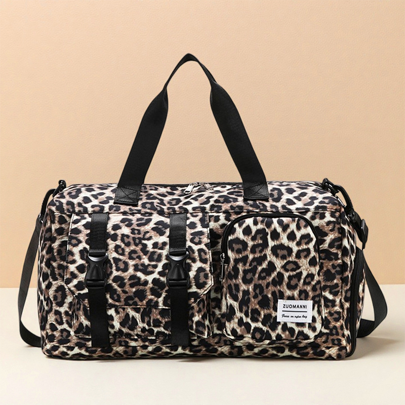 Weekender Bag Duffle - Modna torba sportowa z motywem panterki