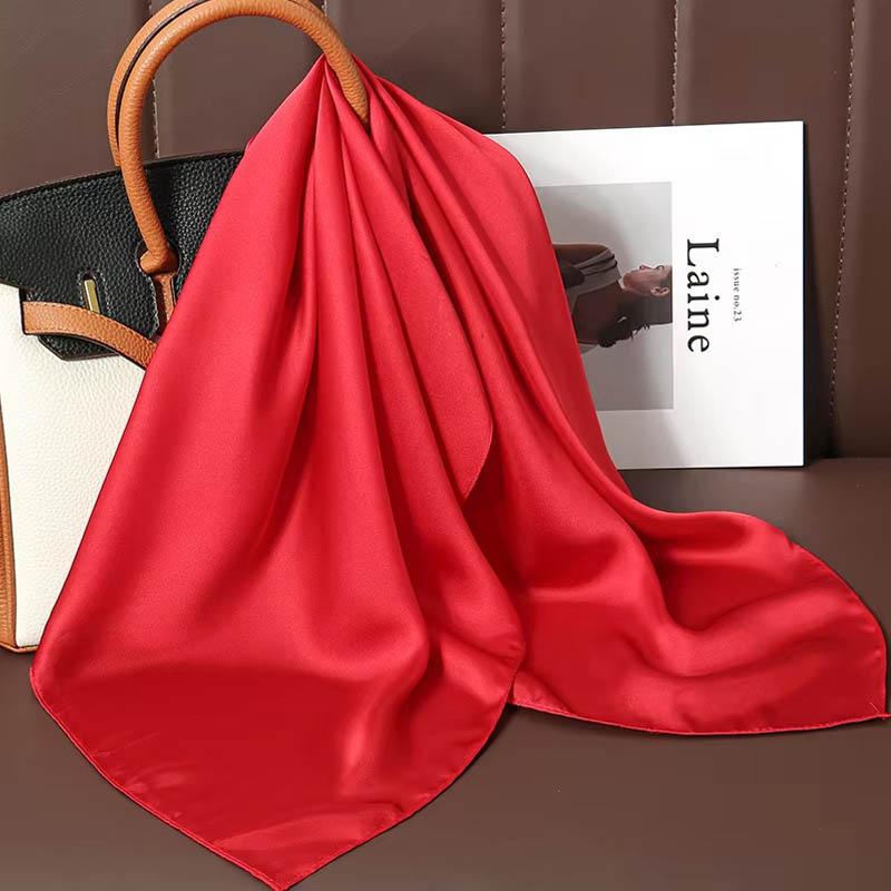 Luxury Bags Duffle - Luksusowa jednokolorowa jedwabna apaszka damska, miękka