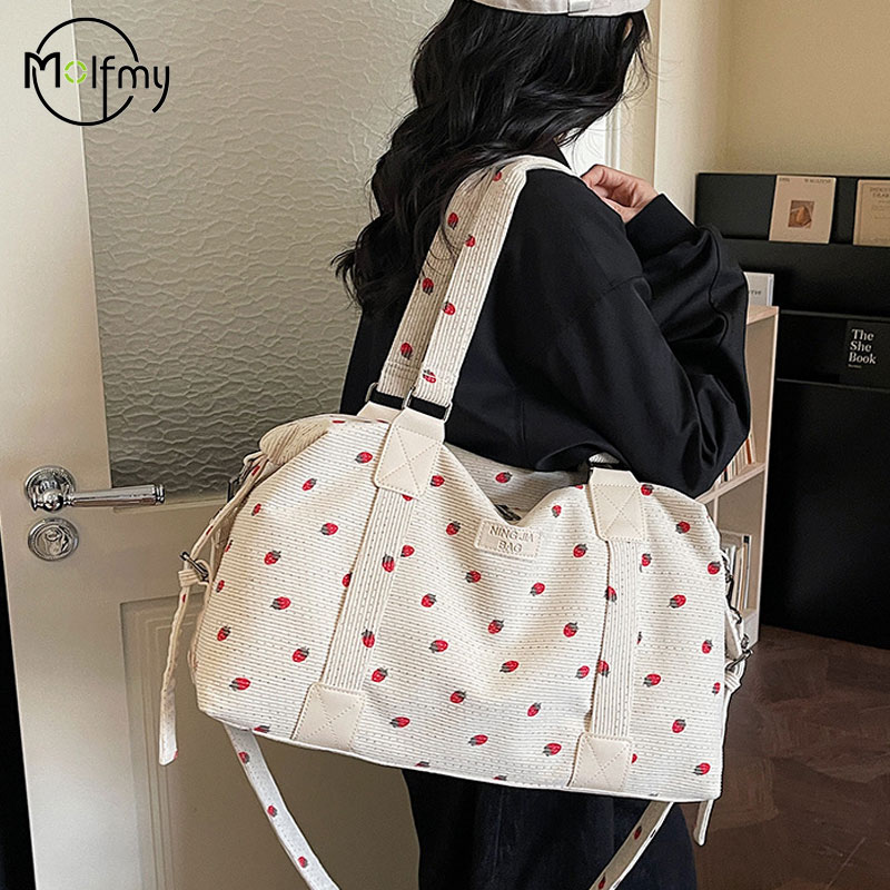 Weekender Bag Duffle - Torba podróżna z sztruksu o dużej