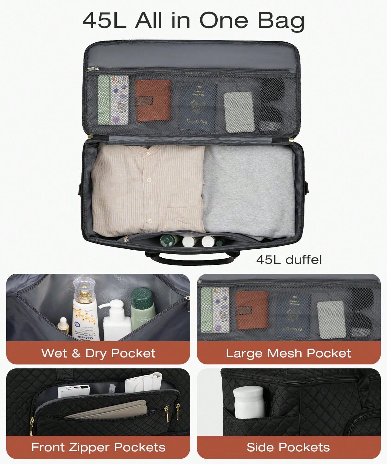 2-częściowy zestaw modnych, un – Weekender Bag Duffle recenzja i cena