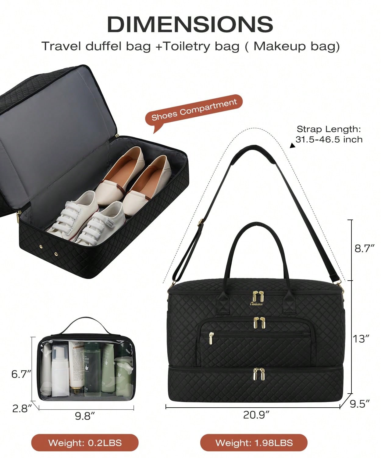 2-częściowy zestaw modnych, un – Weekender Bag Duffle recenzja i cena