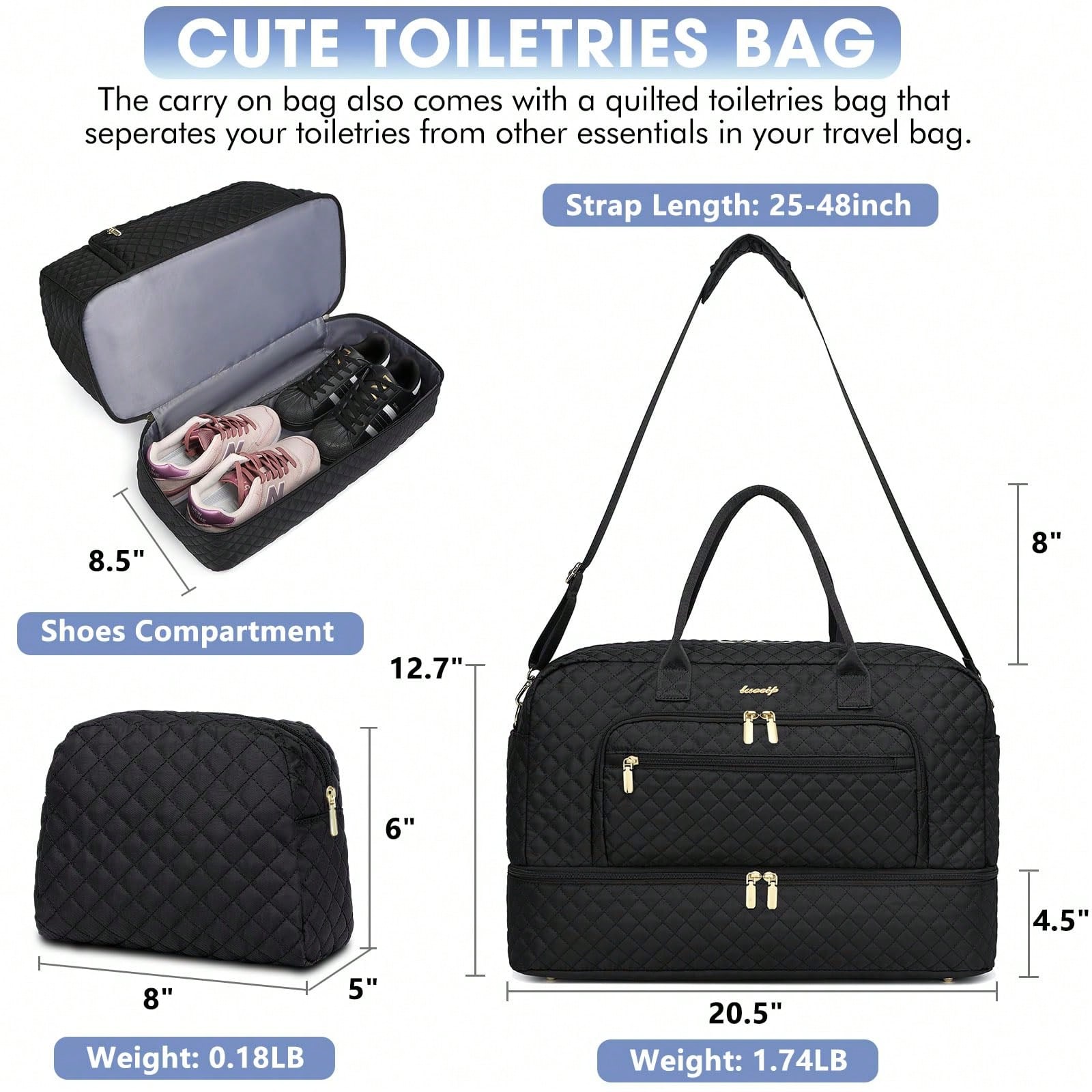 Duża torba podróżna dla kobiet – Weekender Bag Duffle recenzja i cena